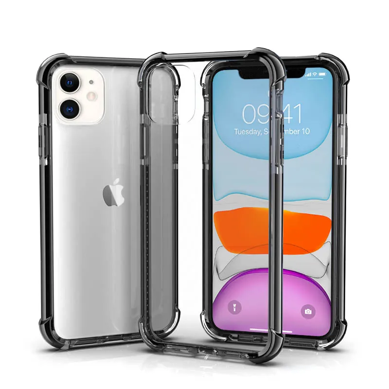 Black Для iPhone 11 чехол 5,8 дюймов 6,1 дюймов 6,8 дюймов гибридный ударопрочный ТПУ и PC задняя крышка для iPhone XS MAX XR - Цвет: Black