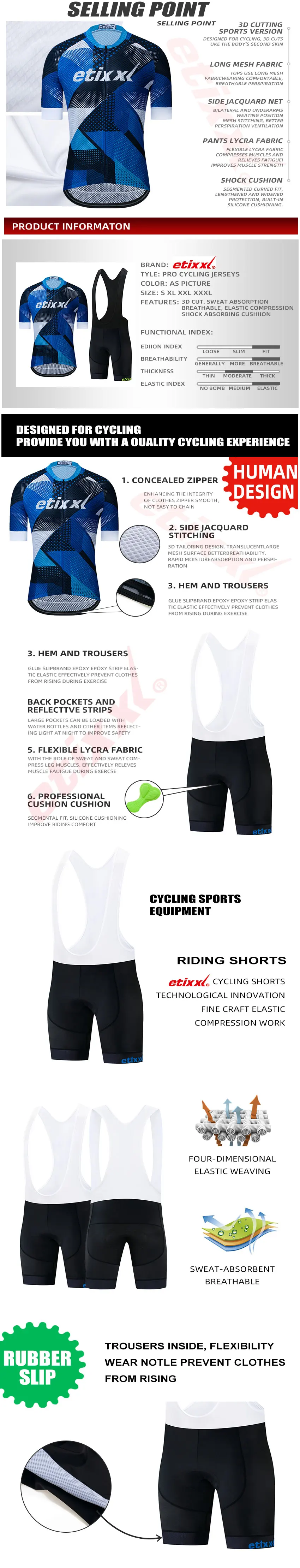Ropa ciclismo etixxl свитеры для вепосипедиста короткий рукав дорожный велосипед рубашка Лето Быстросохнущий мотобайк, велосипед, велотренажер одежда