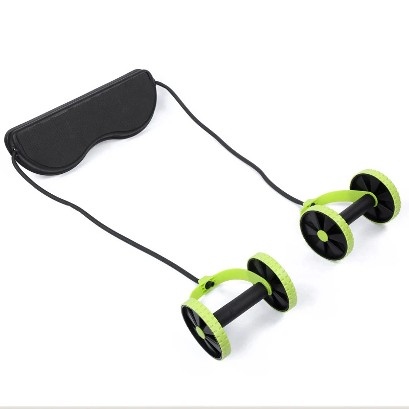 Double AB Roller Resistance Pull Rope ABS Wheel Roller Men Women Fitness Muscle Trainer Fitness Equipment for Gym Trainer