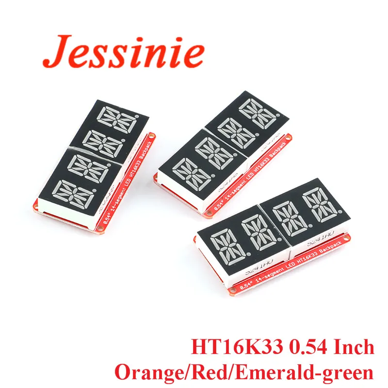 Module de Tube numérique 4 bits HT16K33, 0.54 pouces, affichage LED, compteur de contrôle IIC I2C 3.3V 5V pour Arduino rouge/vert/Orange