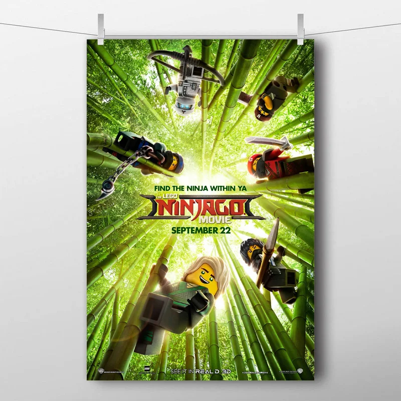 Плакаты и принты Lego Ninjago из мультфильма настенные художественные картины на