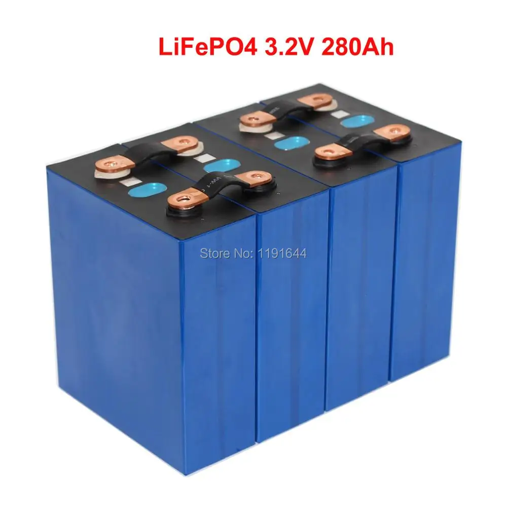 4 шт./лот высокоемкие призматические ячейки LiFePO4 3 2 в 280 А для дома 12 В кВт система