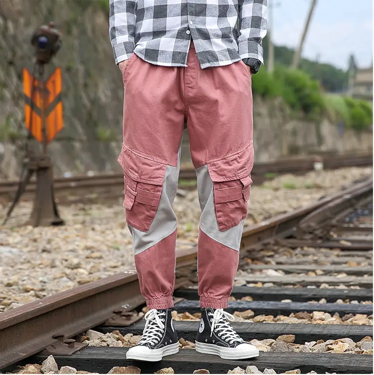 New Fashion Men Streetwear Cotton Cargo Pants Nice Autumn Hip Hop Overalls Mens Fashions Sweatpants Baggy Joggers Pants Casual