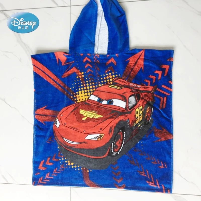 Disney с капюшоном для маленьких детей героями мультфильмов Полотенца s Синий Mc Queen