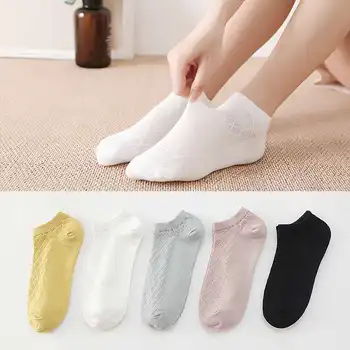 

Breathable mesh socks children summer hollow boat socks women cotton socks solid color small fresh socks