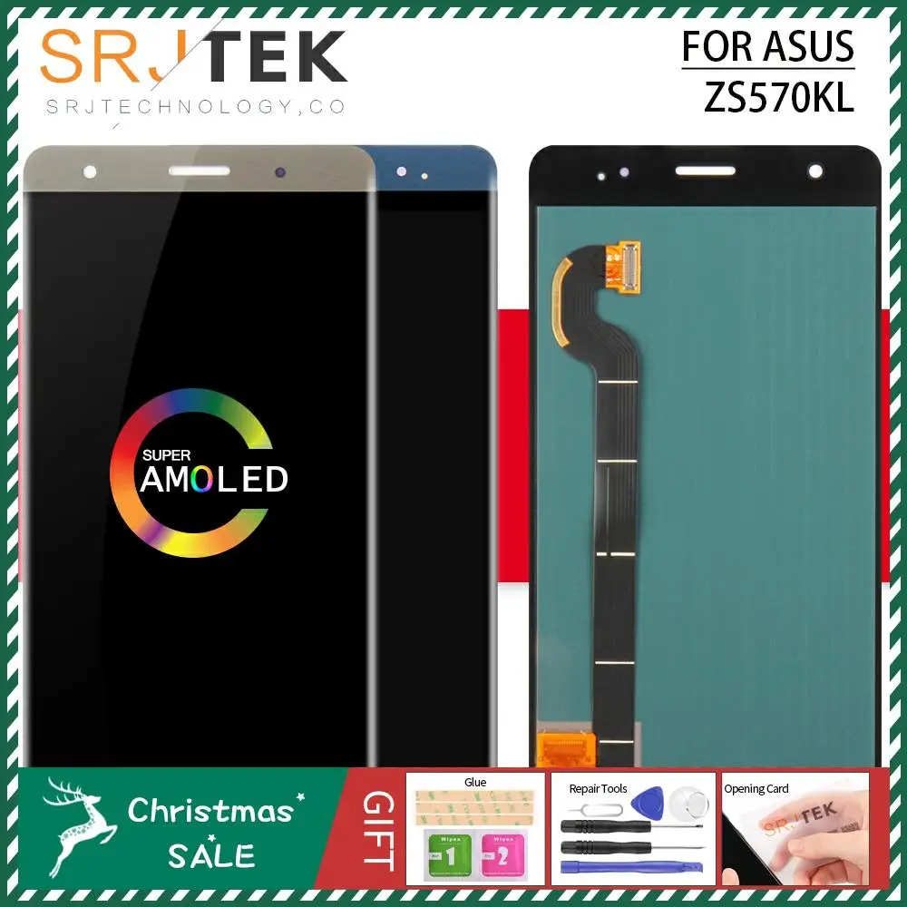 Для ASUS ZS570KL ЖК-дисплей для ASUS Zenfone 3 Deluxe Z016S Z016D сенсорный экран дигитайзер Сенсорное стекло для Asus ZS570KL дисплей