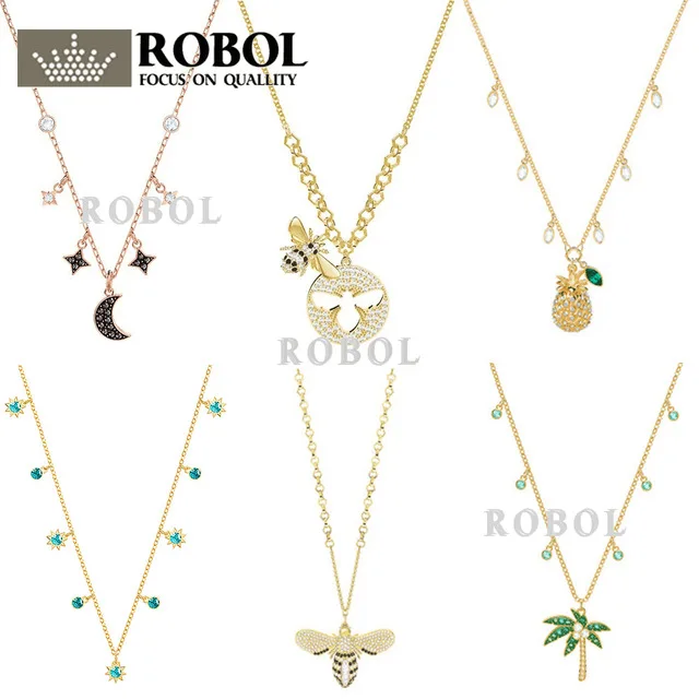 

RLLEN High Quality Swa Original Necklaces Pendants Jewelry Making For Women Wholesale Brand 1:1 Production Gifts For Women