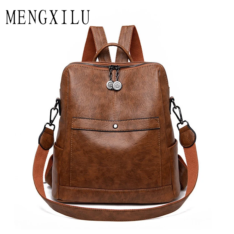 

Women Backpack Designer High Quality Leather Women Bag Fashion School Bags Large Capacity Backpacks Travel Bags Bolsa Feminina