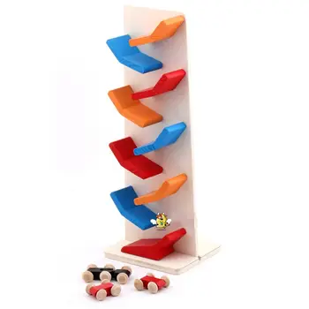 

Drop Ship Collapsible 9 Zigzag Sliding Car Wooden Ladder Small Pulley Building Block Toy