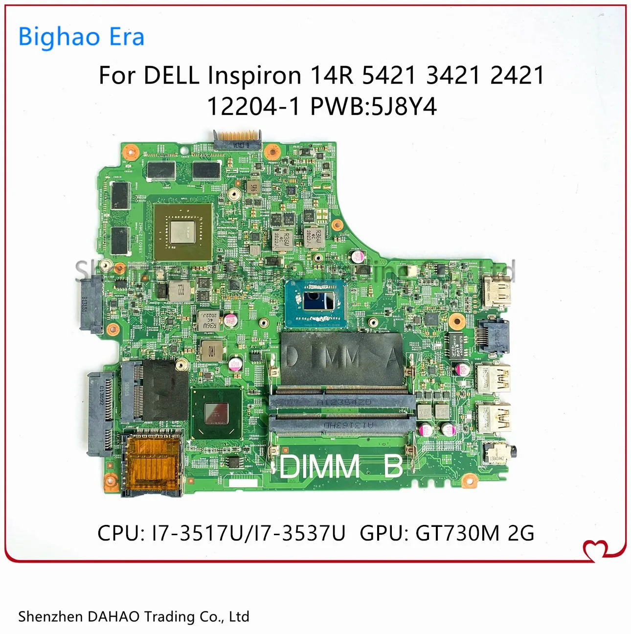CN-04FF3M 04FF3M 4FF3M для DELL Inspiron 5421 3421 2421 Материнская плата ноутбука W/ Intel i7 Процессор GT730M 2