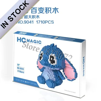 

In Stock Diamond blocks HC9041 Blue Stitch series HC 9041 1710Pcs Cartoon Fashion Model Building Kits Blocks Education Toys
