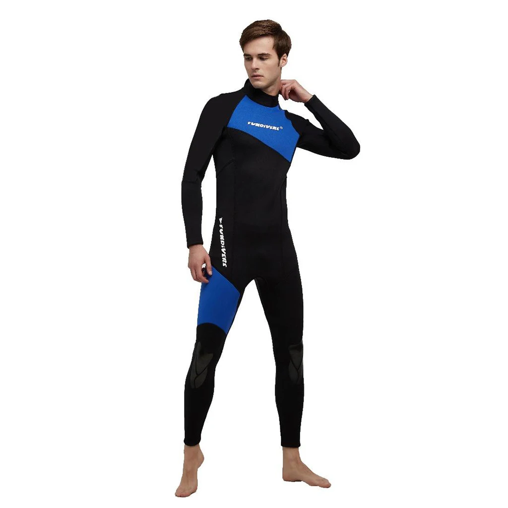 3mm Neoprene Long Sleeve Back Zip Diving Snorkeling Surfing Full Body Wetsuits Snorkeling Scuba One Piece Swimsuit Wet Suits