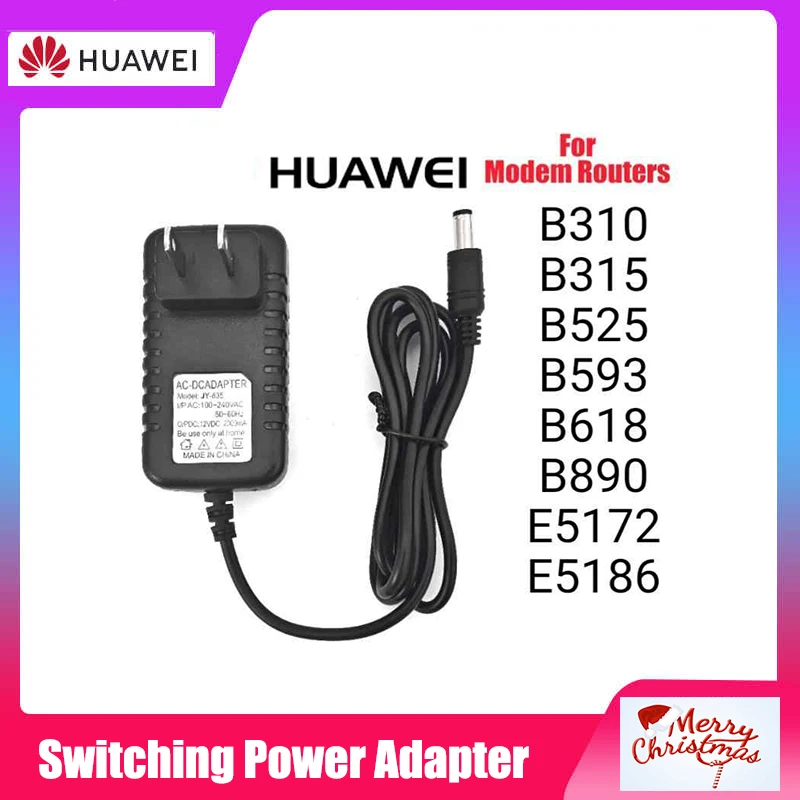 

Original Huawei 100~240V 12V 1A Switching Power Adapter for CPE Router Huawei B593 B315 B890 E5186 B525 B715 B612 Charger