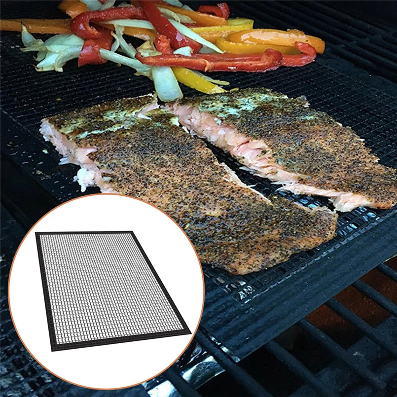 Non-stick mesh bag BBQ grill net stainless steel grill grill grill mesh barbed wire outdoor cooking barbecue net 20O29 (3)