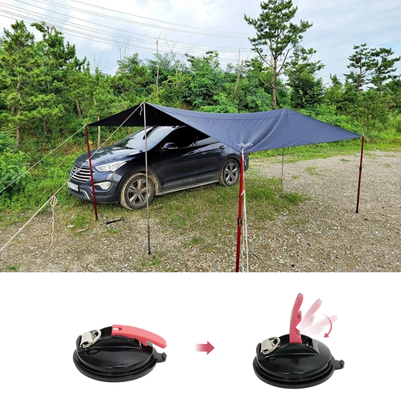 

sucker with hook Vacuum Suction Plate Camping Tent Car Vacuum Sucker for Car Outdoor Camping Gear Sunshade Hook Sucker