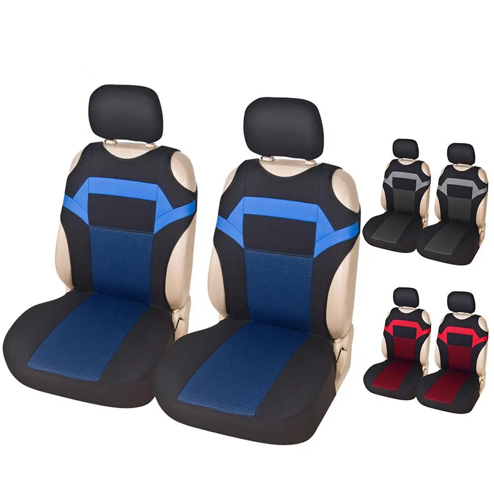 2 Pieces Set Universal Car Seat Covers Mesh Sponge Interior Accessories T Shirt Design Front Car Seat Cover For Car/Truck/Va