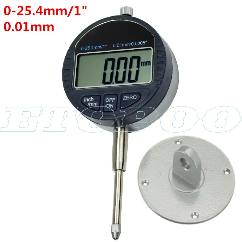 0-12.7mm/0-25.4mm 0.01/0.001mm Digital Indicator Electronic Micrometer Micrometro Dial Indicator Gauge/RS232 Datalink to PC image 11