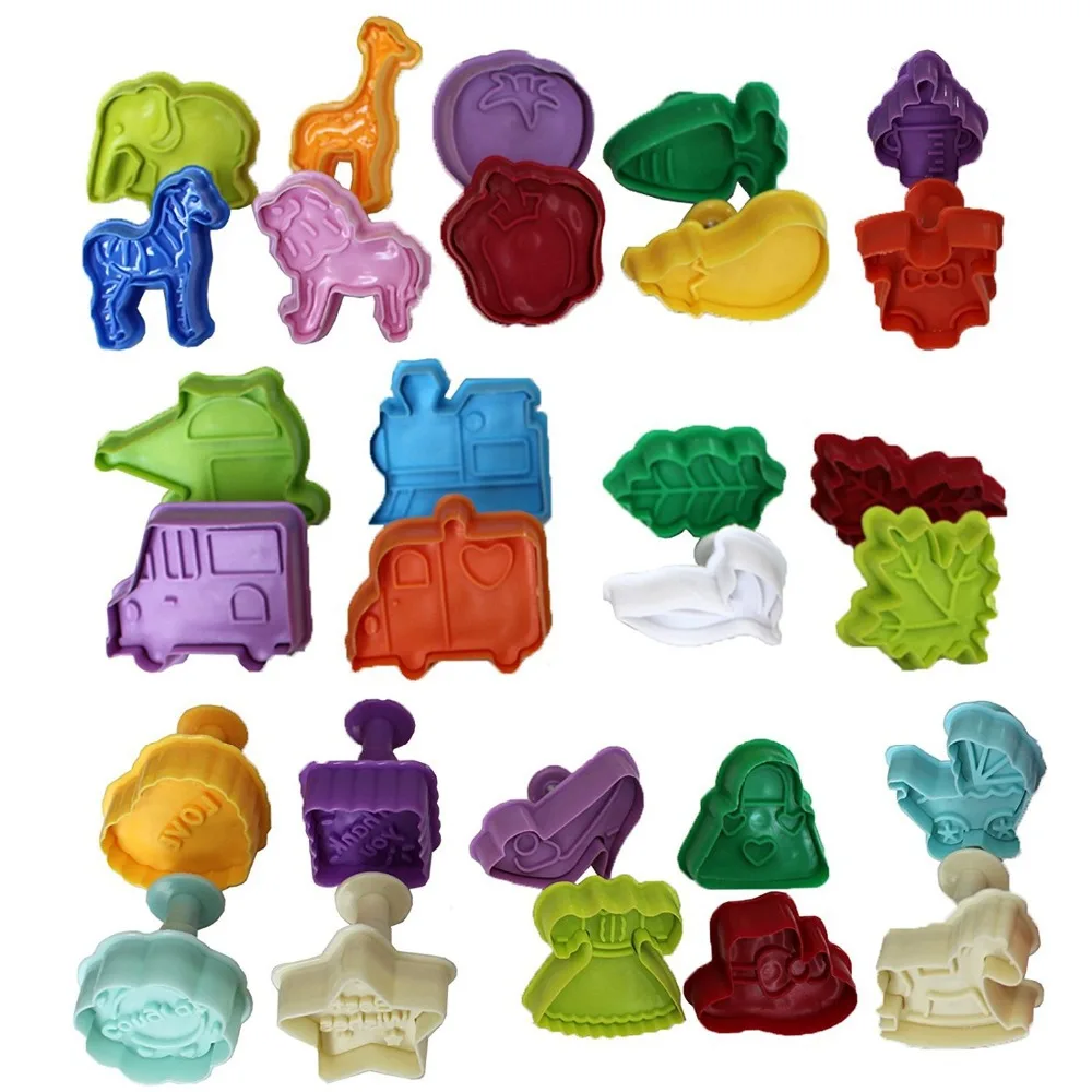 

28-Piece Plastic Biscuit Cutter Pastry Biscuit Fudge of Cutter Biscuit of Chocolate Cutter Design