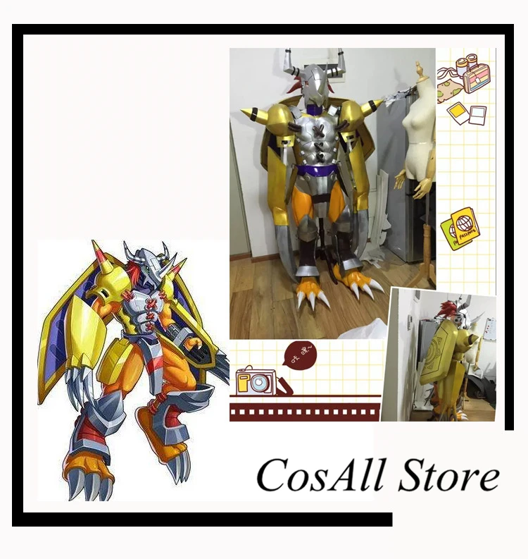 War Greymon косплей костюм, полный набор, индивидуальный заказ косплей реквизит
