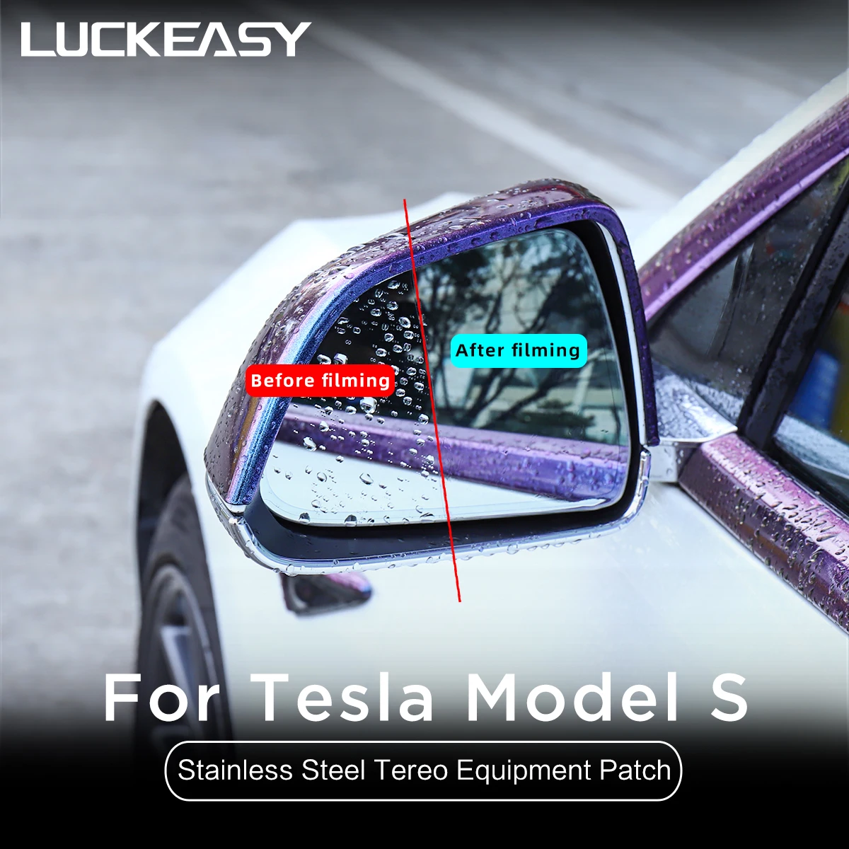 For Tesla Model 3 X S Y 2023 Car Rainproof Film Car Rearview Mirror  Protective Rain Proof Anti Fog Waterproof Film Membrane