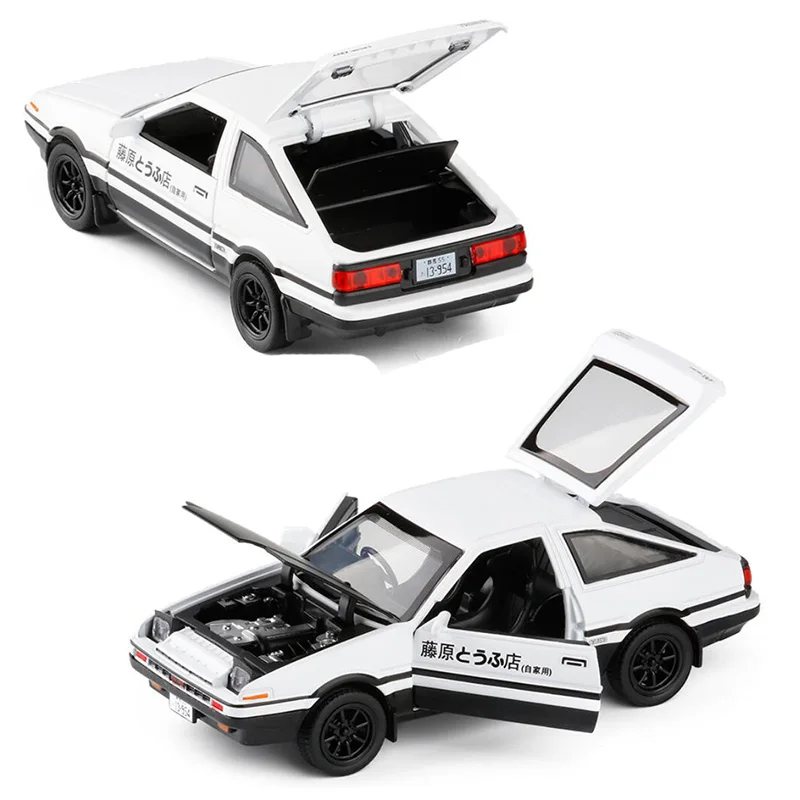 

1/32 Scale Simulation AE86 Model Sport Car Diecast Vehicle Toys Light & Sound Function Metal Auto Kids Toy Cars V166