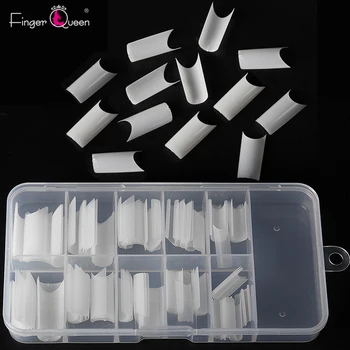 

Fingerqueen 100pcs+Retail Box Nail Tips Natural Artificial Fake Acrylic Nails Art Manicure Tools False Nails Type FQ-820