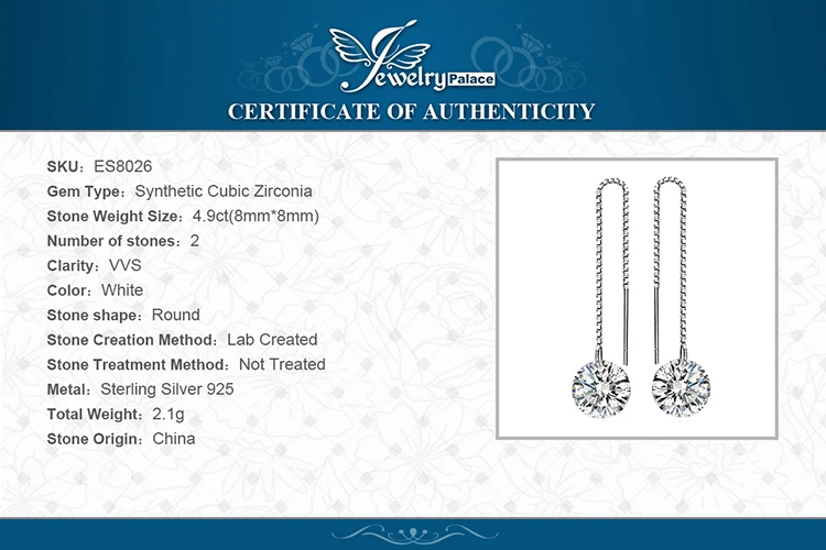 H7abfe6b113cb49afb68a49de4edddf7bC - JewelryPalace 925 Sterling Silver Cubic Zirconia CZ Long Drop Earrings For Women Korean Earrings 2020 Earings Fashion Jewelry