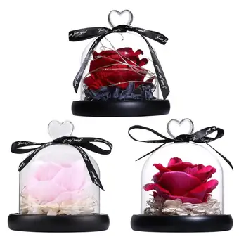 

Eternal Real Rose LED Night Light Glass Cover Monther Valentines Day Gift