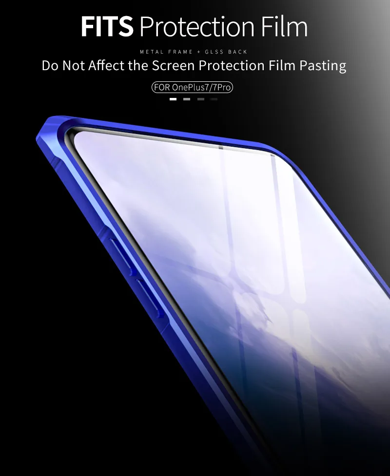 Чехол из закаленного стекла для oneplus 7 Pro, чехол 1+ 7, Роскошный Металлический Шмель для oneplus 7, корпус из алюминиевого сплава, рамка, чехол oneplus 7 Capa