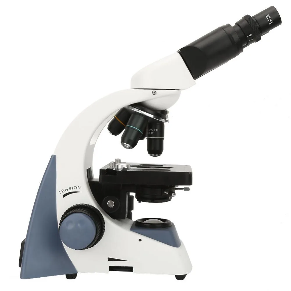 Микроскопический Тринокулярный 40-1600X Биологический микроскоп Студенческая образовательная лаборатория биомикроскоп 100-240 В микроскопический бинокль