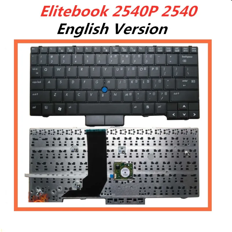 

Laptop English Keyboard For HP Elitebook 2540P 2540 Notebook Replacement layout Keyboard