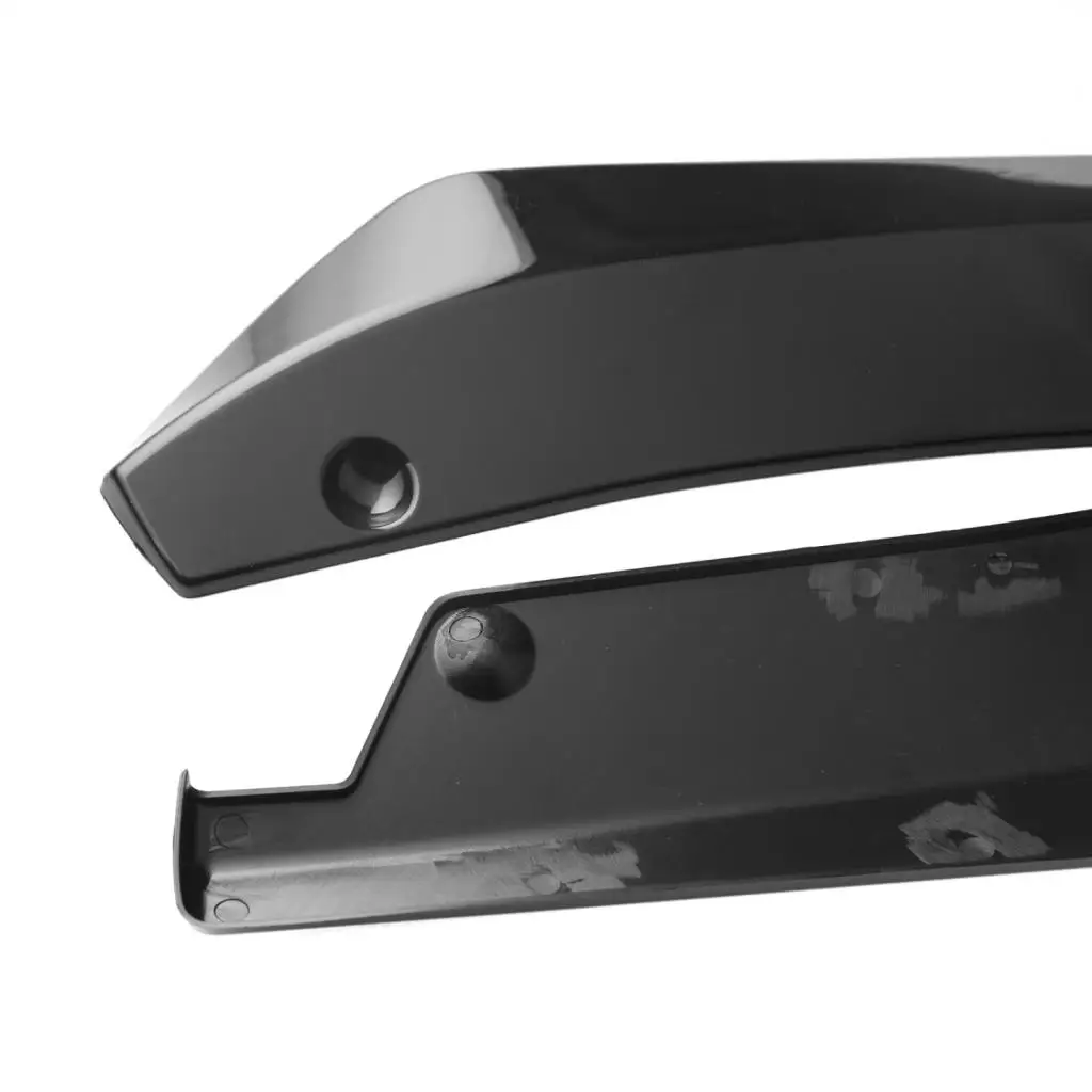 2 Pieces Universal Car Rear Bumper Lip Splitter Fins Spoiler Protector Black