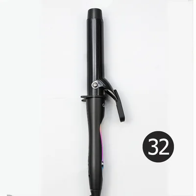ЖК-электрические профессиональные керамические щипцы для завивки волос, ЖК-щипцы для завивки, роликовые локоны, палочка, Вэйвер, стильные инструменты для больших волнистых волос - Цвет: 32mm
