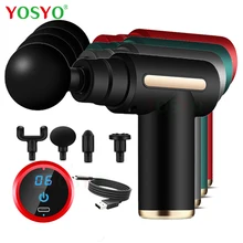 

Fascia Gun Muscle Relaxation Pocket Massage Gun Stick Mini LCD 20 Gears Fitness Body Masseur Shoudler Pain Remove