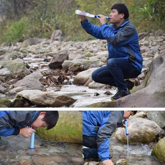 Outdoor Water Purifier Camping Mountaineering Emergency Lifebuoy Portable Water Purifier Water Filter