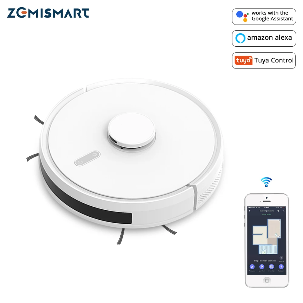

WiFi Tuya Robotic Vacuum Laser Sweeping Robort Smart Sweeping Machine Timer Remote Alexa Voice control