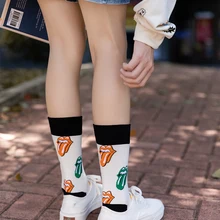 Новые стильные ретро английские клетчатые женские носки, носки Panick, милые, художественные, свежие, женские носки средней длины