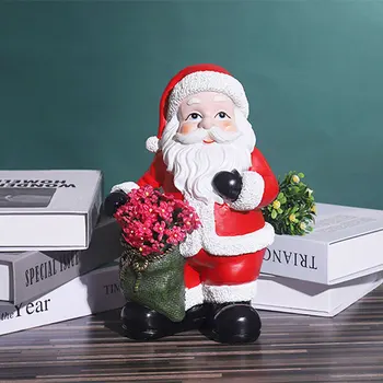 

Resin Flower Vase Decoration Home Santa Claus Sculpture Vases Imitation Ceramic Vase Flower Pot Decoration Flower Basket