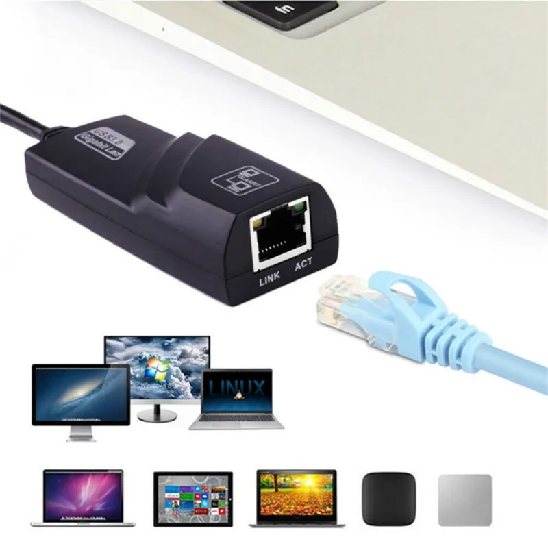 Basix USB Ethernet адаптер USB 3,0 концентратор до RJ45 1000 Мбит/с Ethernet Соединительная плата локальной компьютерной сети для Windows 10 8 7 XP MAC OS ноутбук