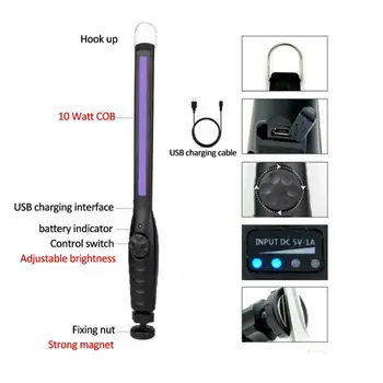 

Handheld 30LED UV Light Portable UV-C Ultraviolet Cleaning Lamp W/ USB Cable Toilet Cleaning, Baby Underwear Cleaning, Etc