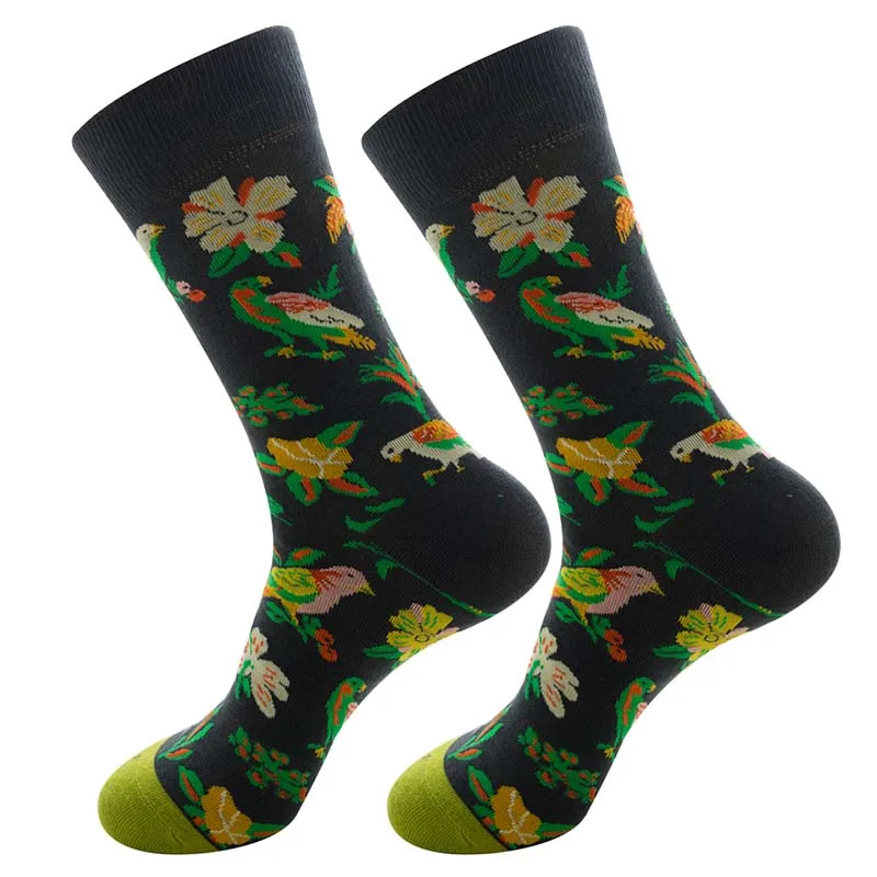 Women Colorful Combed Cotton Socks Shark Skull Pattern Long Tube Happy Men Socks Novelty Skateboard Crew Casual Crazy Socks - Color: 20