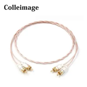

Colleimage Hifi Silver Plated Copper CD VCD Sound Amplifier Interconnect 2RCA to 2RCA Male Audio RCA Intercomnncet Cable