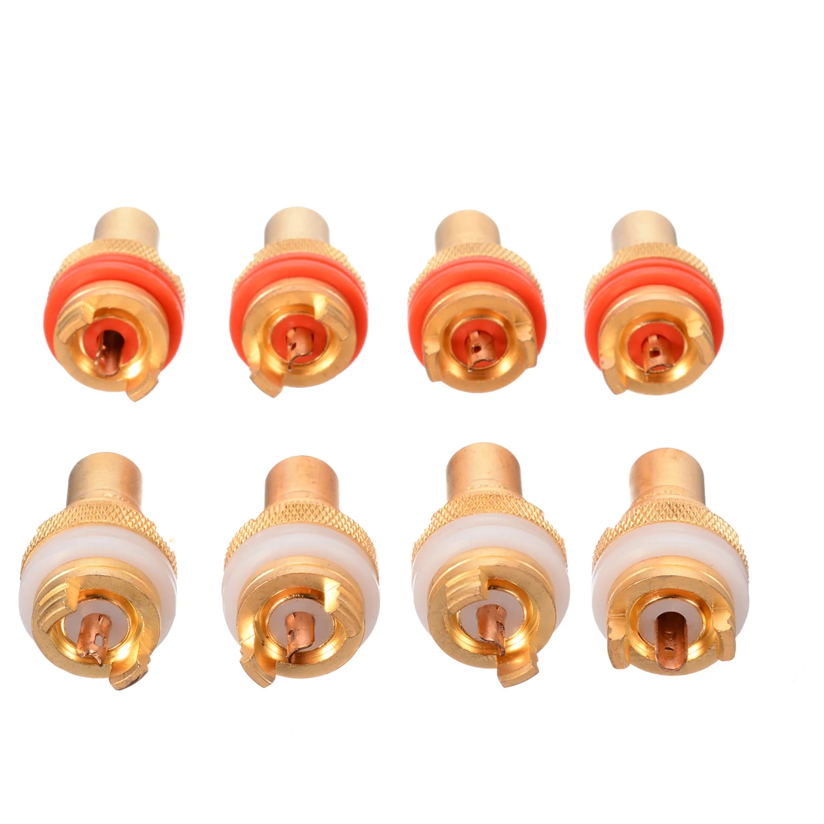 

8pcs/pack RCA Female Terminal Jack Socket AV Audio Video Connector High Quality RCA Female Phono Chassis Connecter Plug