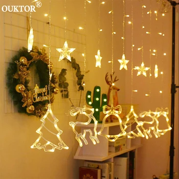 

Holiday 3M Led Christmas Tree String Lights Fairy Curtain String 100-240V Garland Lights For Home Wedding Party Holiday Dec