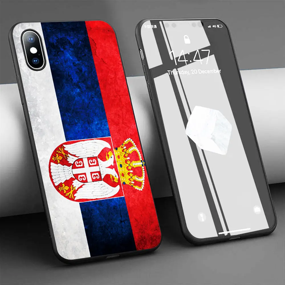 Coque Сербия Флаг 2 Чехлы для мобильного телефона из мягкого силикона чехол iPhone 11 Pro