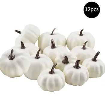 

12 PCS Creative Lifelike Simulation Artificial Pumpkins Festive Wedding Halloween Party Home Decoration Halloween