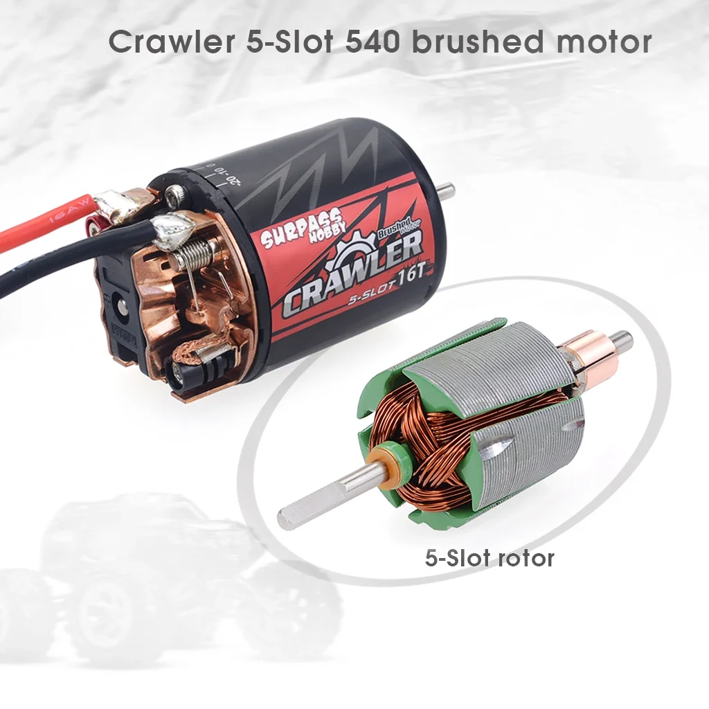 Surpass Hobby Crawler system  540 brushed dc motor 5-slot  for Radio-controlled toy vehicles