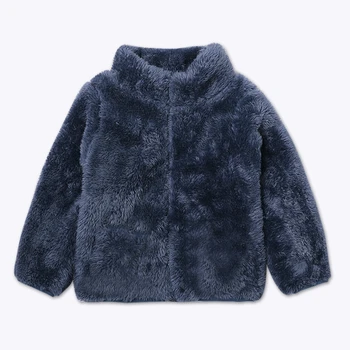 

2019 New Spring Fleece Full Sleeve Jacket for 2-6 Yrs Boys Blue Casual Polar Fleese Navy Coat Kids Cardigan Sweatshirt