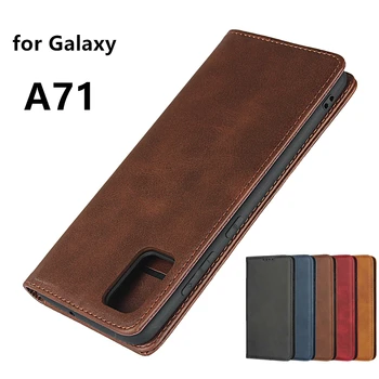 

Leather case for Samsung Galaxy A71 A715F Flip case card holder Holster Magnetic attraction Cover Case Wallet Case
