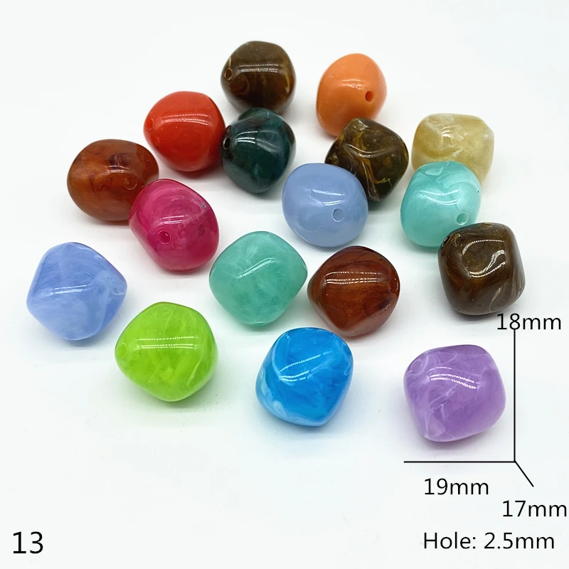 Perles Acryliques Pour La Fabrication De Bijoux, Macaron, Couleur Unie AB, Rondes, En Plastique